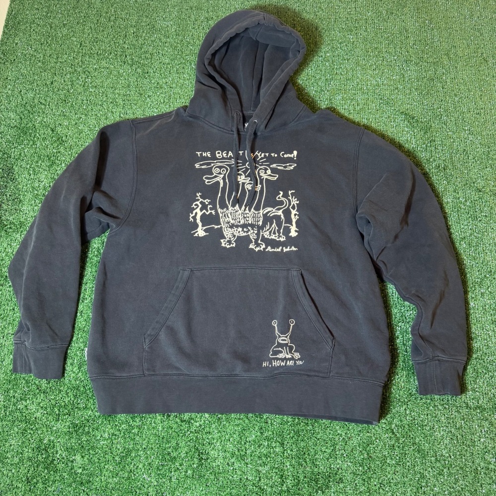 Vans x Daniel Johnston The Beast Is Yet To Come Hoodie Black Mens Medium